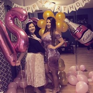 Gorgeous crushed velvet lilac cocktail dress!